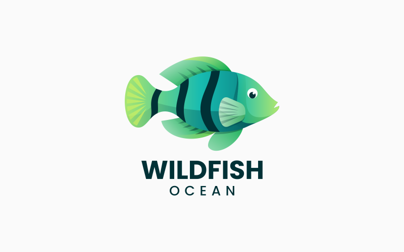 Wild Fish Gradient Logo Template
