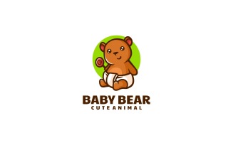 Baby Bear Simple Mascot Logo