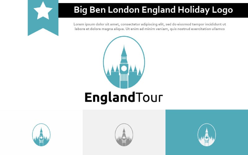 Big Ben London City England Tour Travel Holiday Vacation Agency Logo Logo Template
