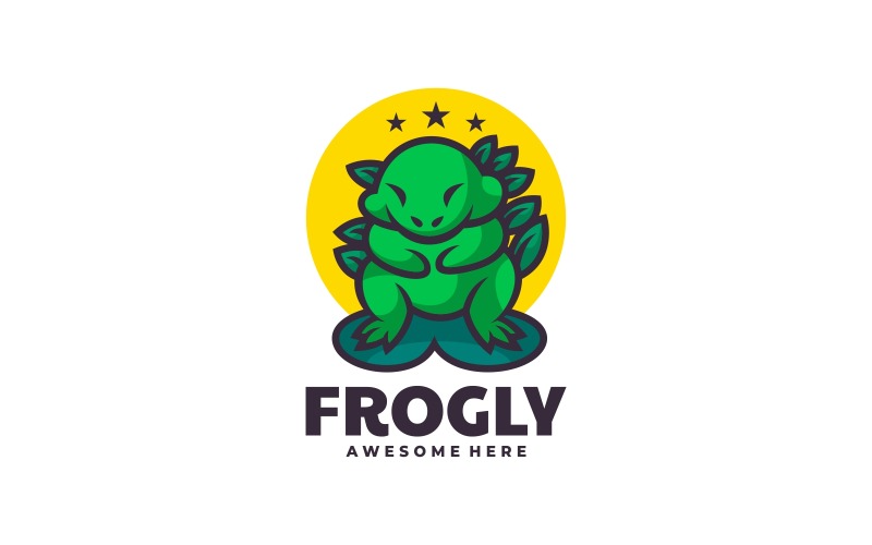 Frog Simple Mascot Logo Design Logo Template