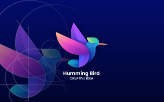 Hummingbird Gradient Colorful Logo Style