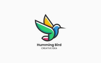 Hummingbird Simple Mascot Logo Style