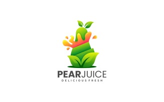 Pear Juice Gradient Logo Style