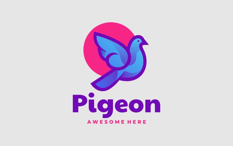 Pigeon Simple Mascot Logo Style Logo Template