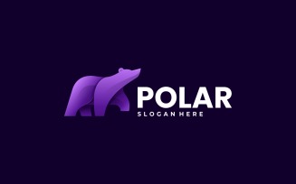 Polar Bear Gradient Logo Design