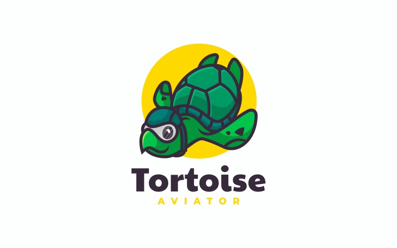 Tortoise Simple Mascot Logo Style Logo Template