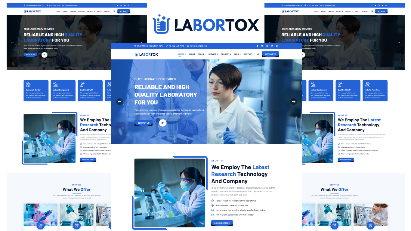 Labortox - Laboratory And Scientific Research HTML5 Template