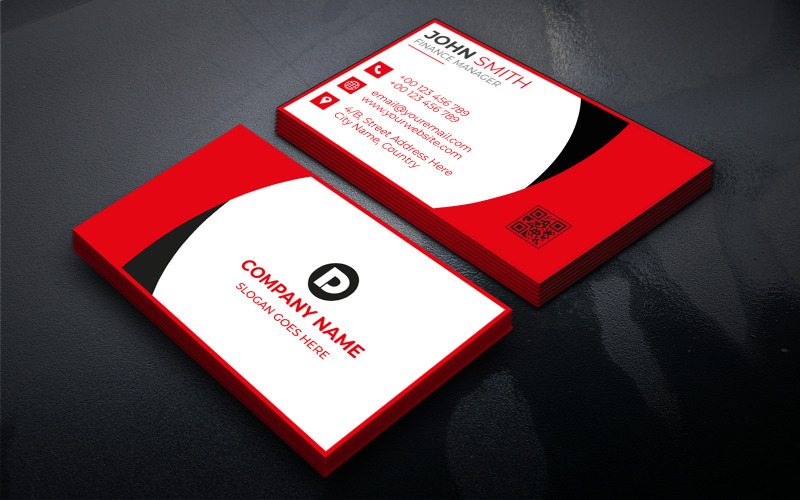 Corporate Business Card Template Design for a Business Corporate Identity