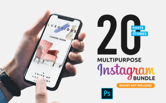 Socially - Multipurpose Instagram Post and Story Bundle PSD Social Media