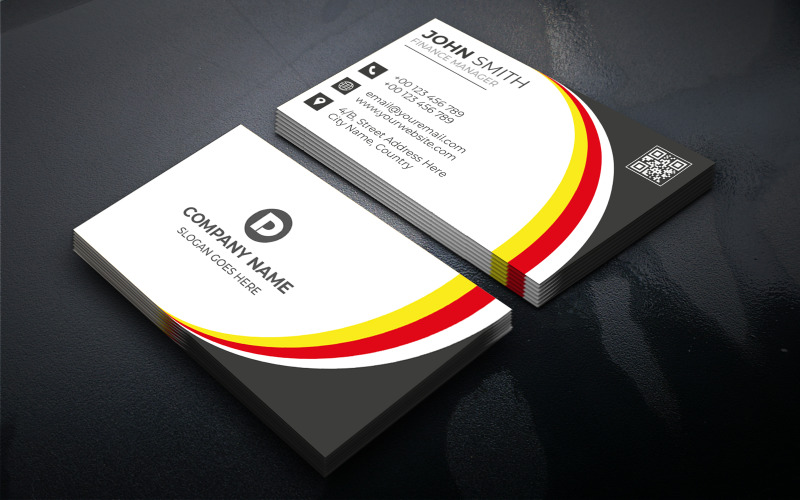 Stylish Business Card Template Design Corporate Identity