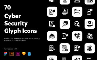 Cybersecurity Solid Icons Pack