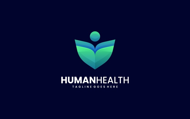 Human Health Gradient Logo Logo Template
