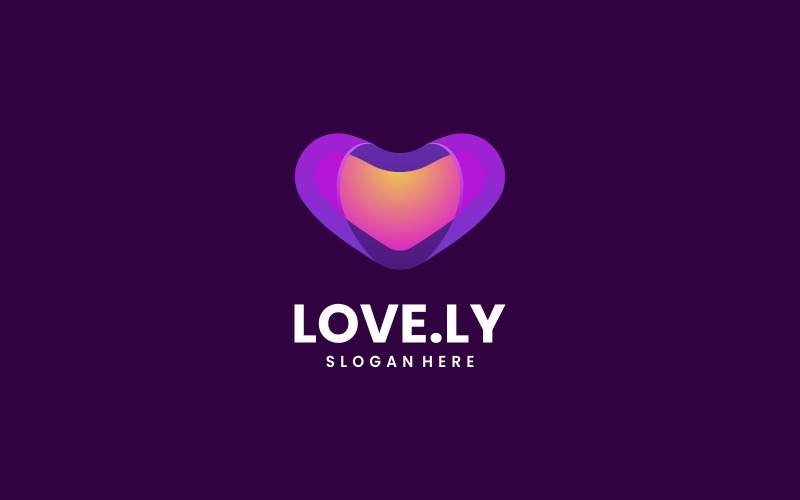 Love Gradient Colorful Logo Design Logo Template