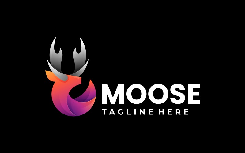 Moose Gradient Colorful Logo Logo Template