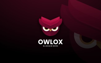 Owl Head Gradient Logo Template