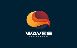 Wave Gradient Colorful Logo Style