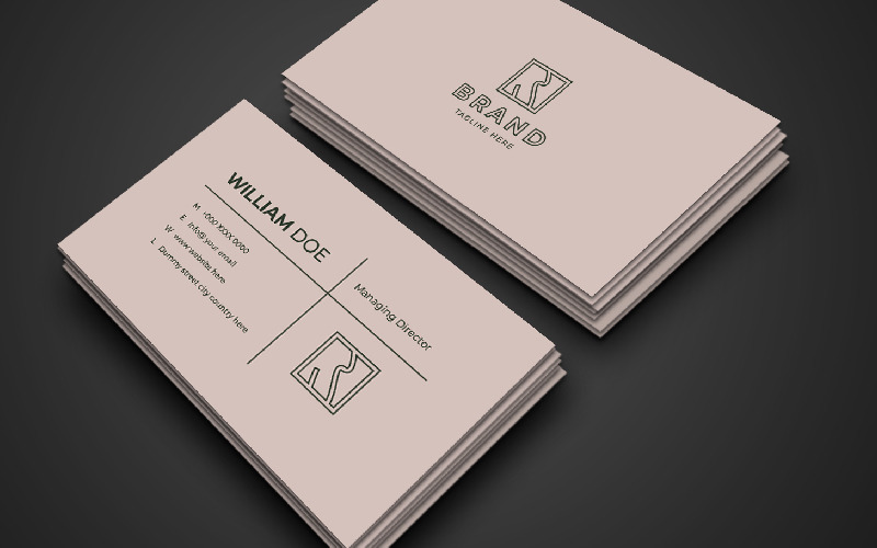 Minimalistic And Clean Business Card Corporate Identity