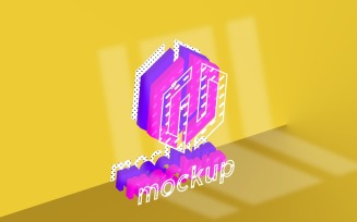 New Style Logo Mockup with Window Sunlight Shadow Effects