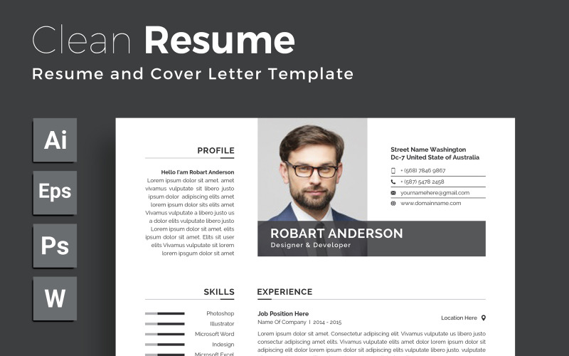 Simple & Clean Job Resume/CV Template Resume Template
