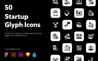 Start up Solid Icons Pack