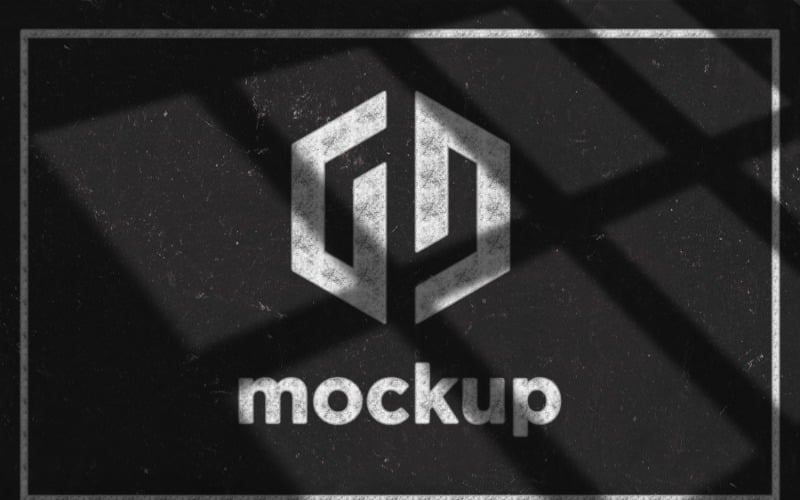 Chalk Logo Mockup With Realistic Window Sunlight Effect Product Mockup