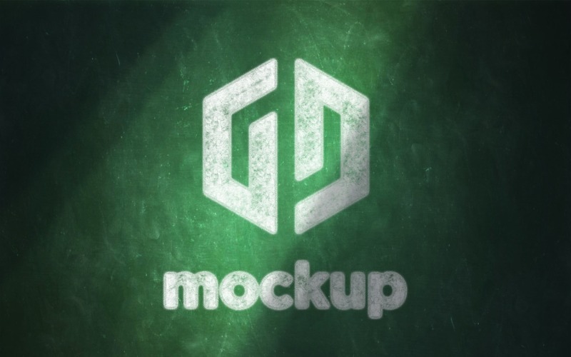 Chalk Logo Mockup With Window Shadow Effects Product Mockup