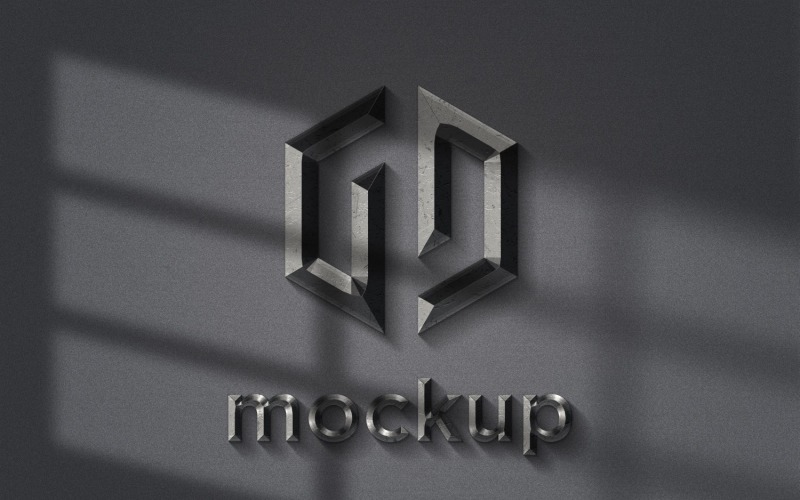 Elegant Logo Mockup With Realistic Window Sunlight Effect Product Mockup