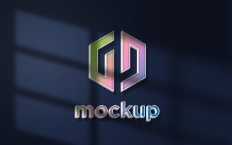 Extrude Logo Mockup With Realistic Window Shadow Effects