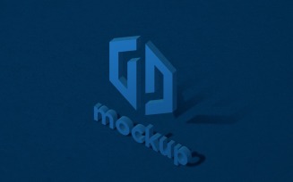 Isometric Logo Mockup Realistic Shadow effects