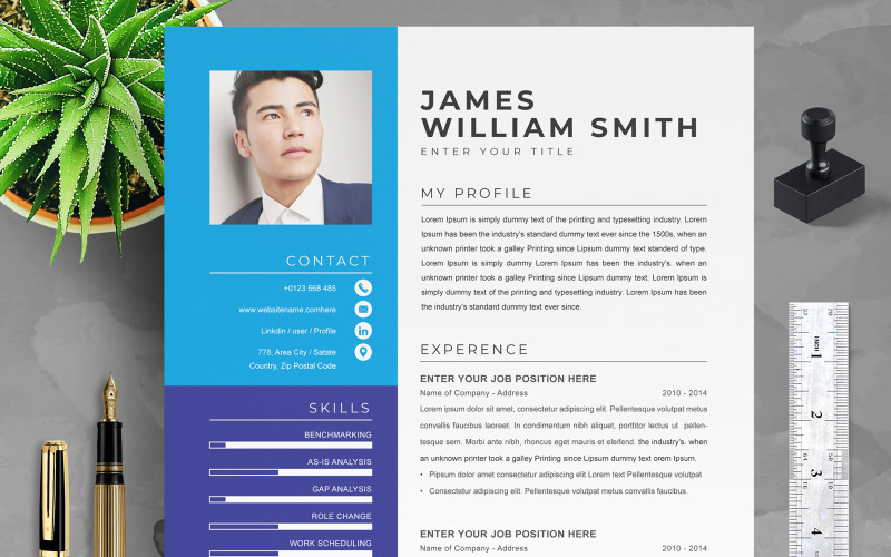 James William Smith / Professional Resume Resume Template