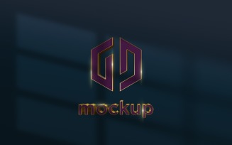 Luxury Logo Mockup With Realistic Shadow