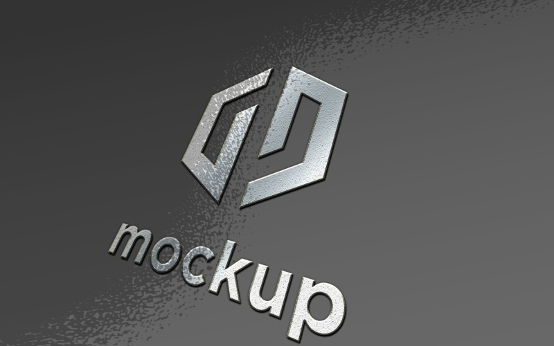 Metal Logo Mockup Realistic Effects Product Mockup