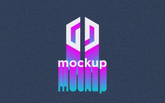 Multi Color Logo Mockup with Realistic Shadows