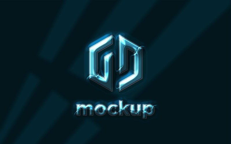 Plastic Logo Mockup With Window Shadow Effects Product Mockup