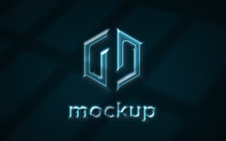 Acrylic Logo Mockup Realistic Effects
