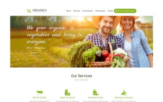 Agriculture And Farming Landing Page Template