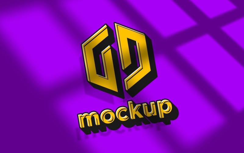Bold Logo Mockup with Window Shadow Effects Product Mockup