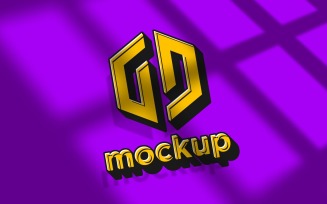 Bold Logo Mockup with Window Shadow Effects