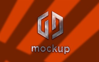 Brand Emblem Logo Mockup With Window Shadow Effects
