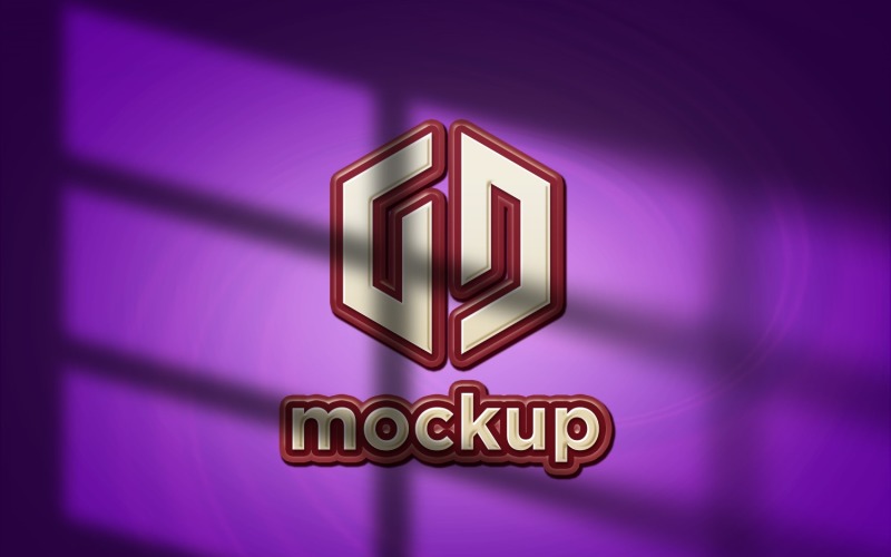 Dairy Chocolate Logo Mockup with Window Shadow Effects Product Mockup