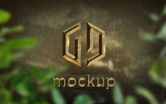 Earlier Logo Mockup behind the green leaves