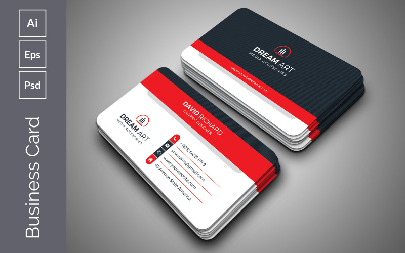 Elegant Corporate Business Card Template Corporate Identity