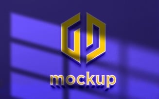 Extrude Logo Mockup with Window Shadow Effects