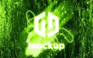 Gleam Logo Mockup with Green Background