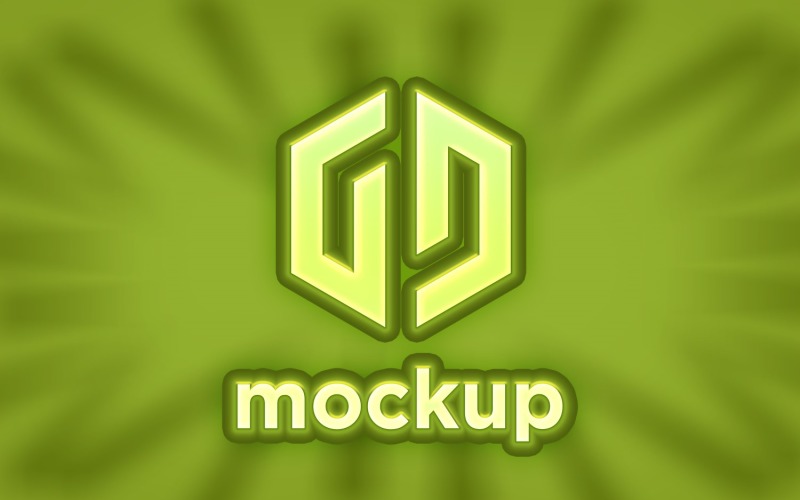 Green Embossed Logo Mockup Product Mockup