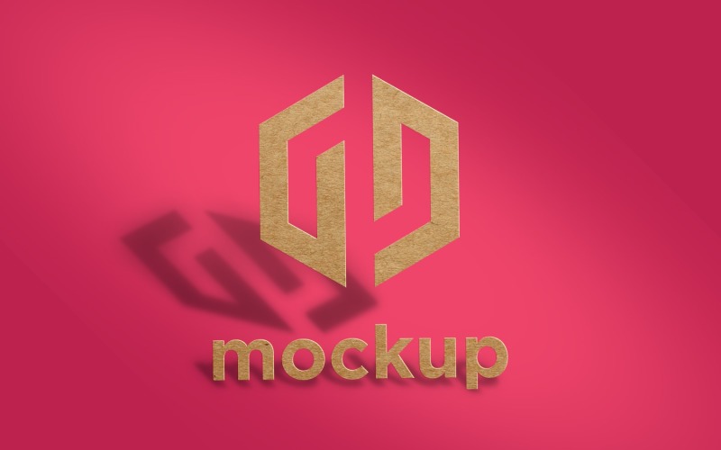 Hard Card Cutted Logo mockup Effects Product Mockup