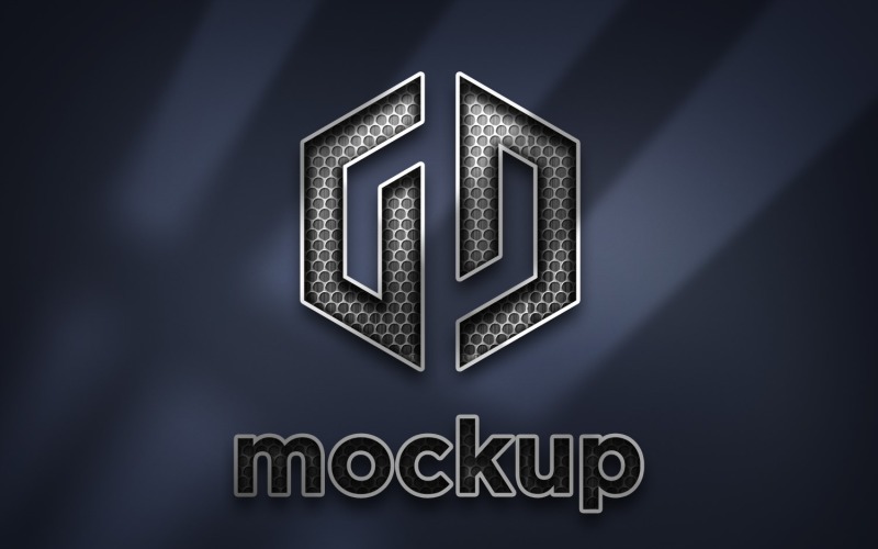 Mesh Logo Mockup With Window Shadow Effects Product Mockup