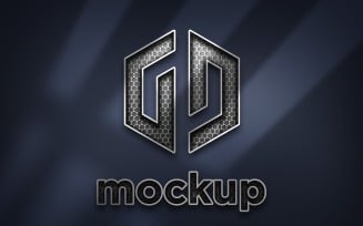 Mesh Logo Mockup With Window Shadow Effects