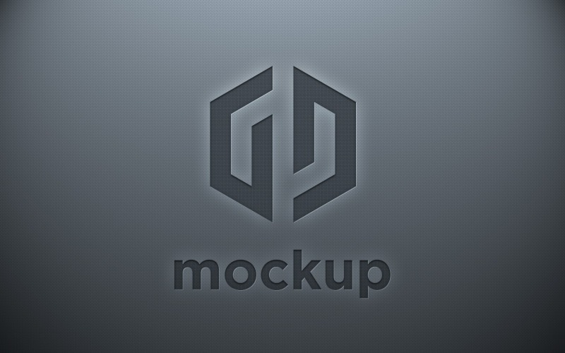 Metal Engriving Logo Mockup Shadow Effects Product Mockup
