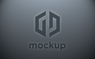 Metal Engriving Logo Mockup Shadow Effects